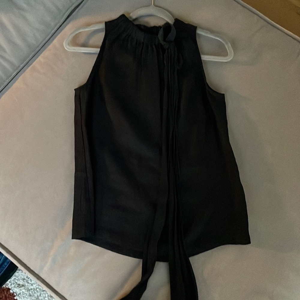 Ann Taylor Black Bow Blouse